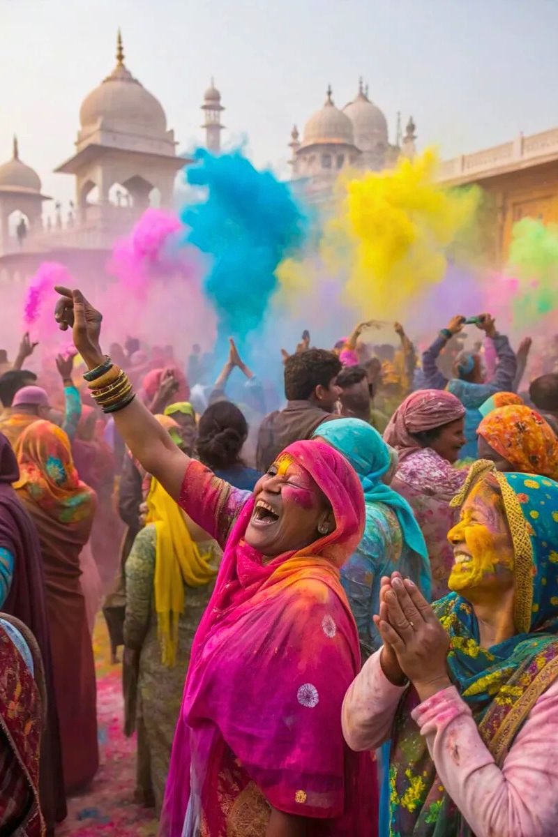 India excursions -Holi festival celebration