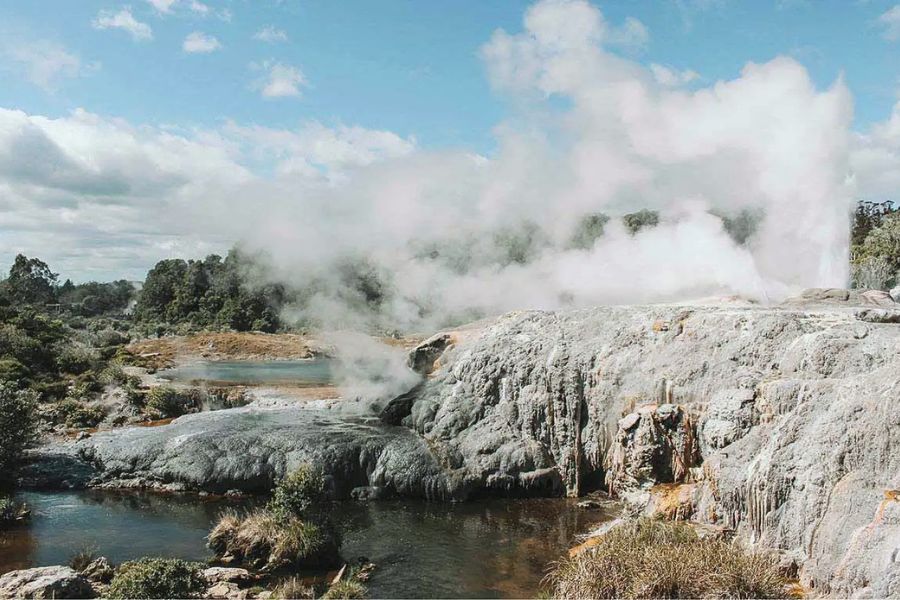 Rotorua geothermal in New Zealand
