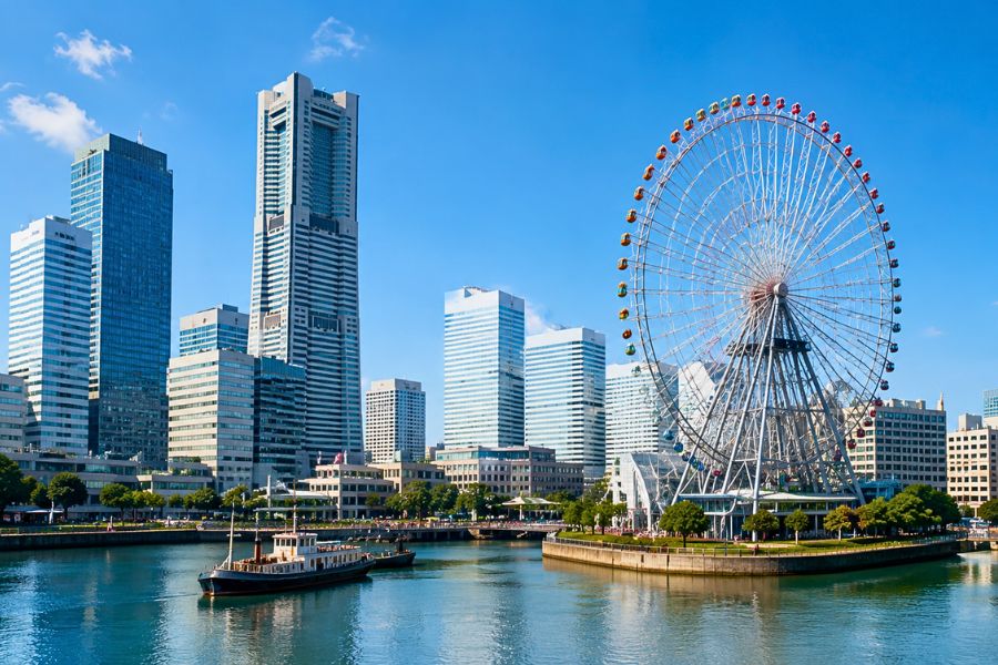 Yokohama skyline for Ovation of the Seas excursions