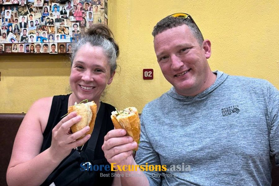 Banh mi during Vietnam shore excursions