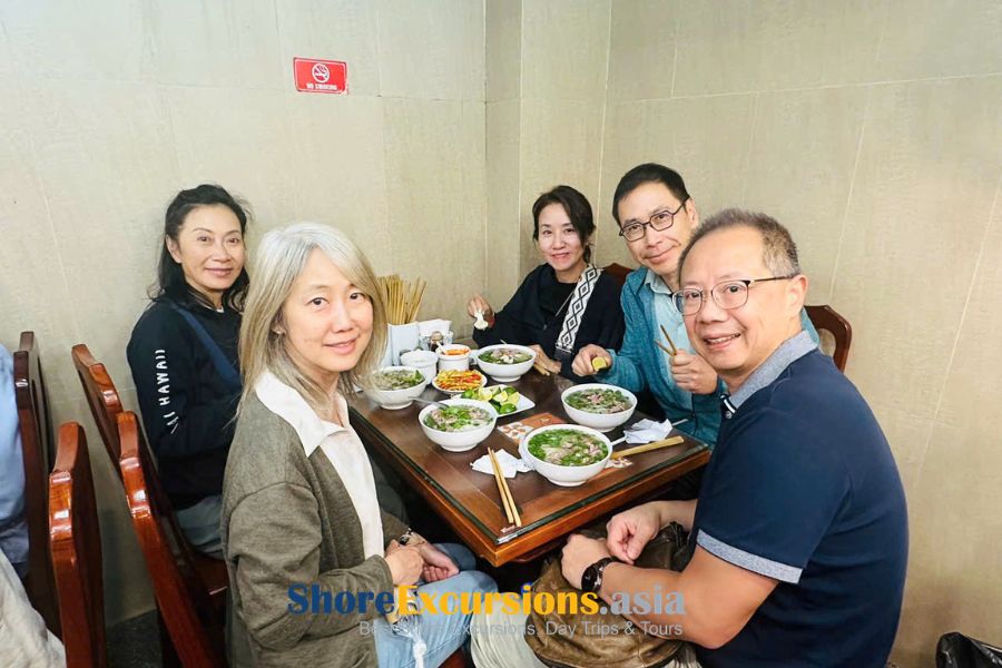Pho during Vietnam shore excursions
