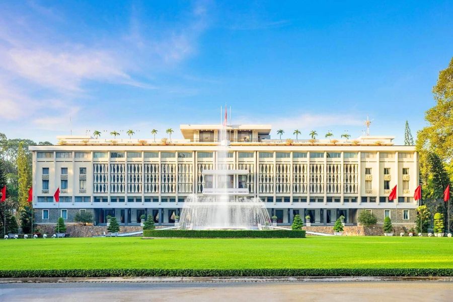 Reunification Palace in Ho Chi Minh City during a Phu My port day trip