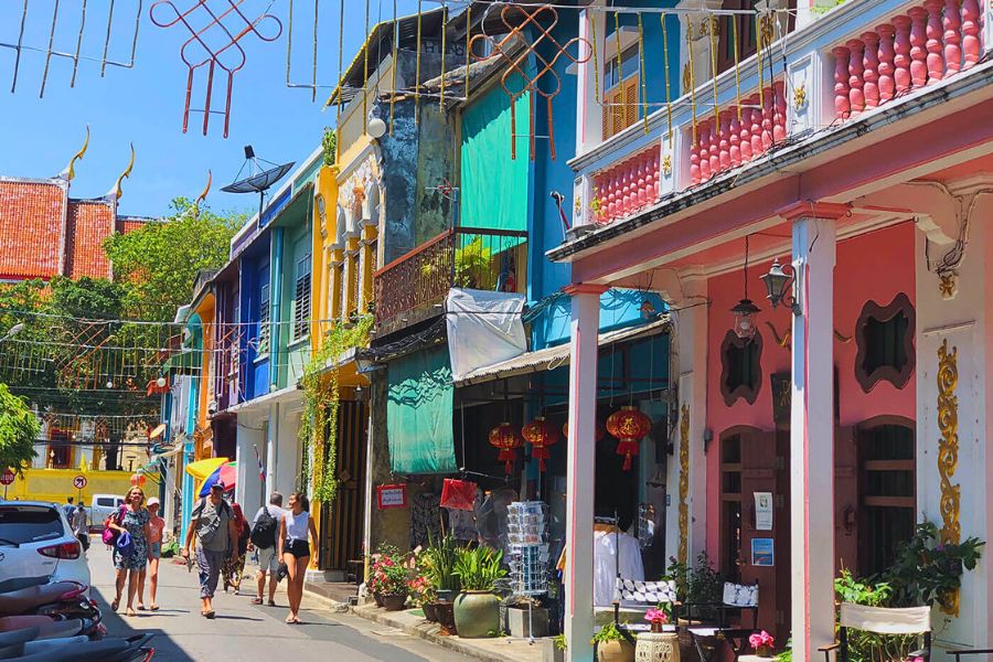 Colourful streets in Old Phuket Town