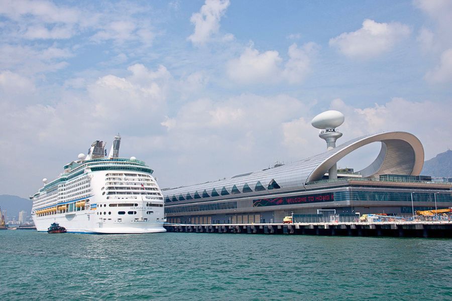 Cruise ship at Kai Tak Cruise Terminal