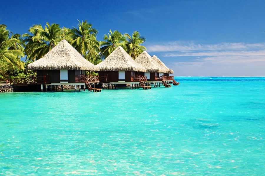 Maldives overwater villas