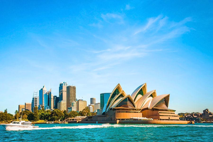 Sydney Harbour skyline and Opera House