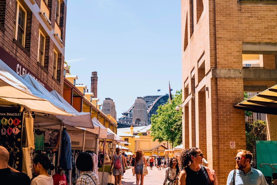 The Rocks historic district in Sydney