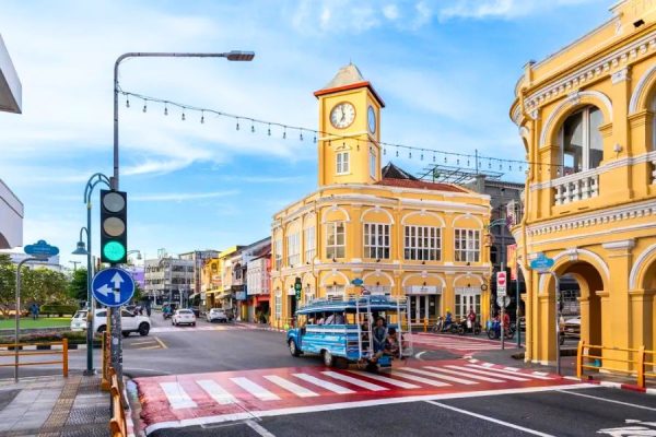 Colorful buildings in Phuket Old Town