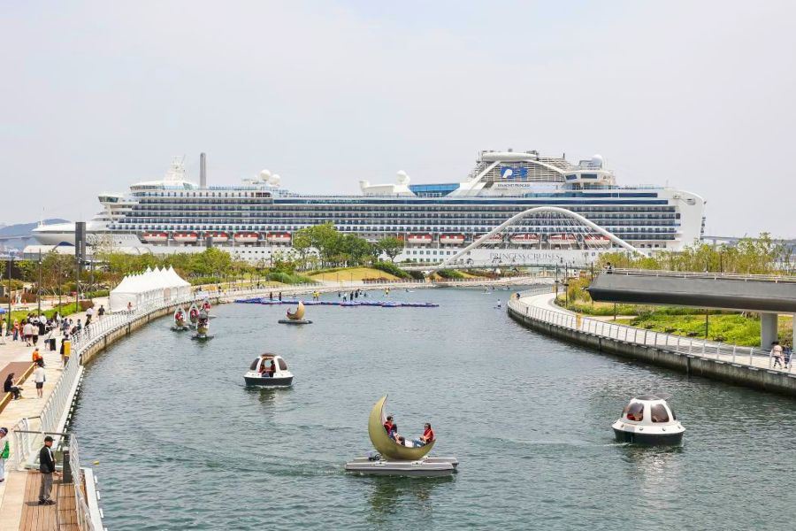 Cruise ship at Busan port