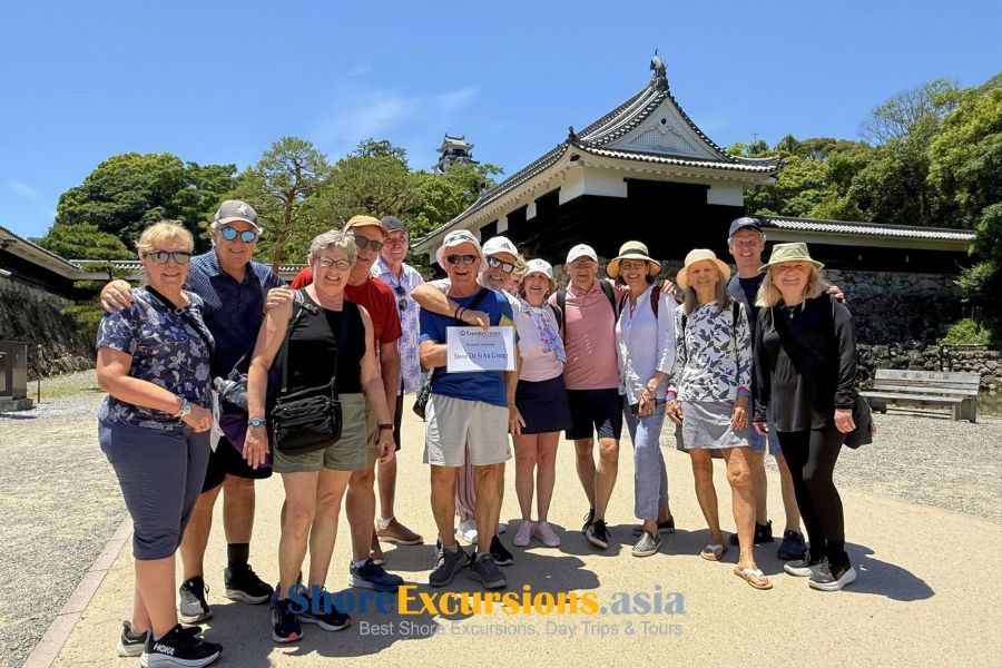 Guests at a Japanese temple
