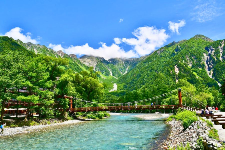Japan mountain scenery in summer