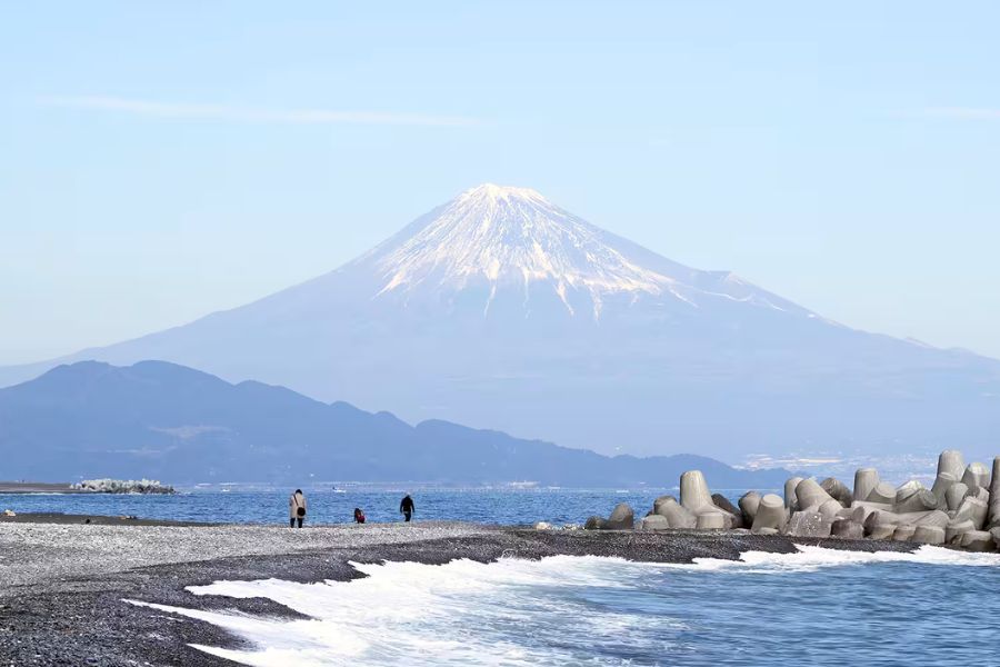Mount Fuji across Suruga Bay