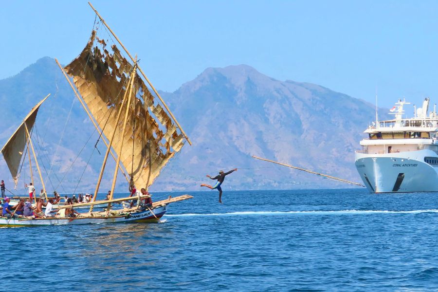 Traditional boat shore excursion