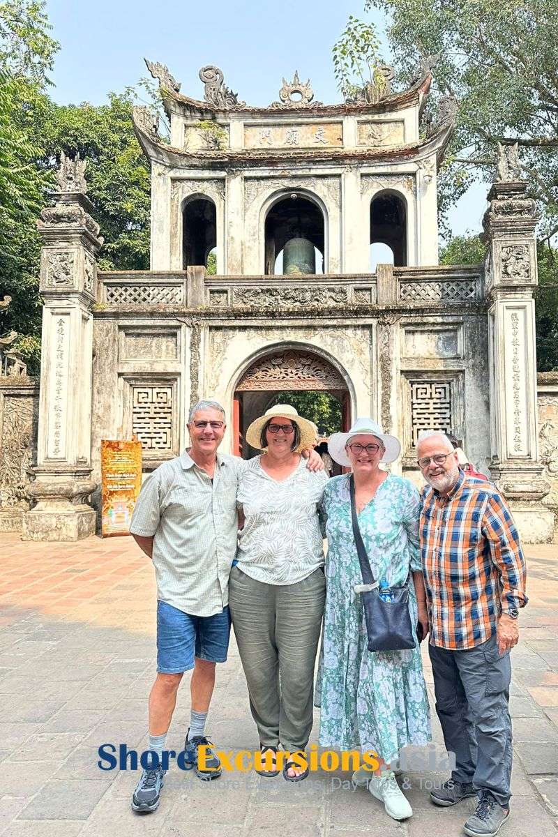 Cruise guests on Hanoi shore excursions