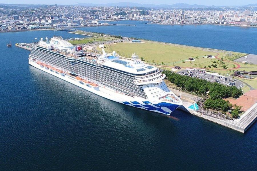 Cruise ship at Marine Port Kagoshima