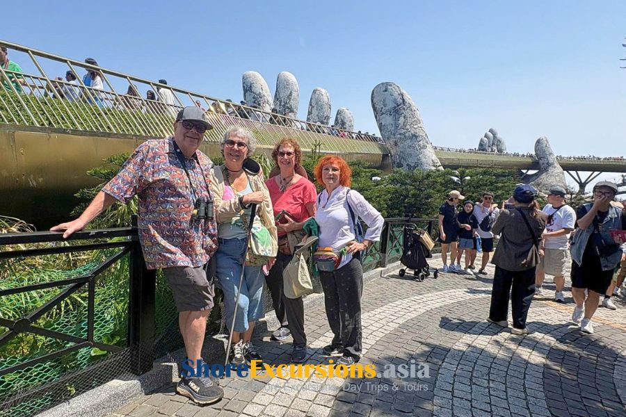 Golden Bridge at Ba Na Hills on a Da Nang shore excursion