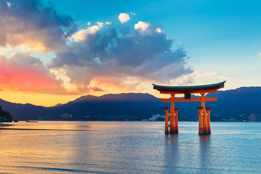 Great Torii Gate Miyajima sea