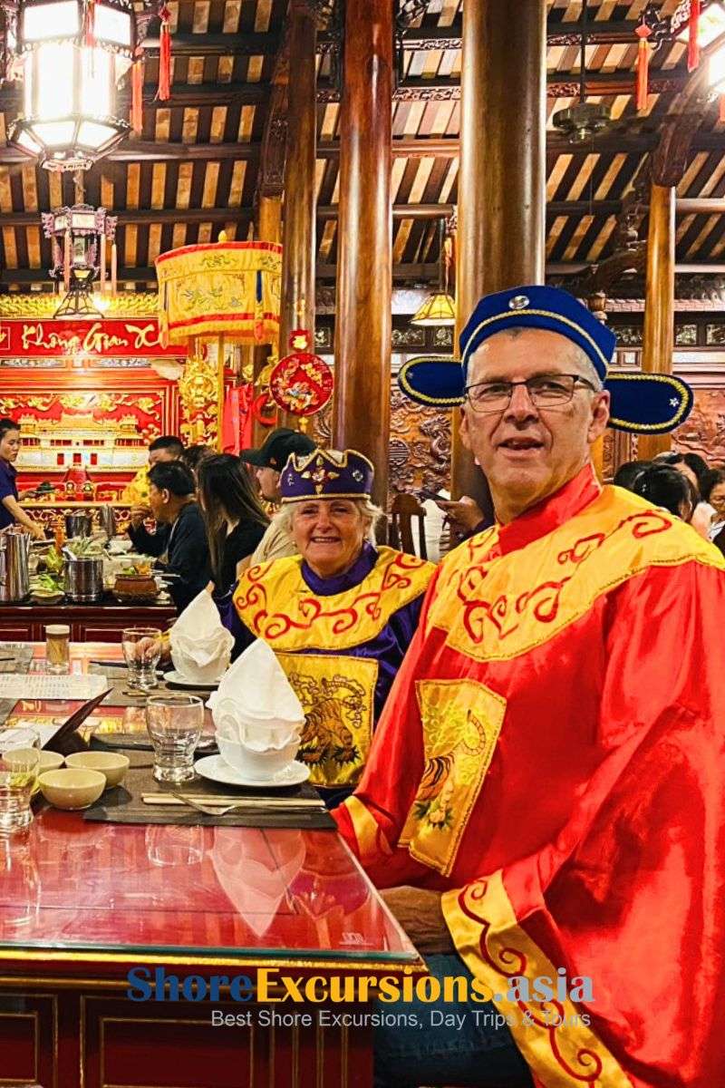 Hue shore excursions imperial costume experience