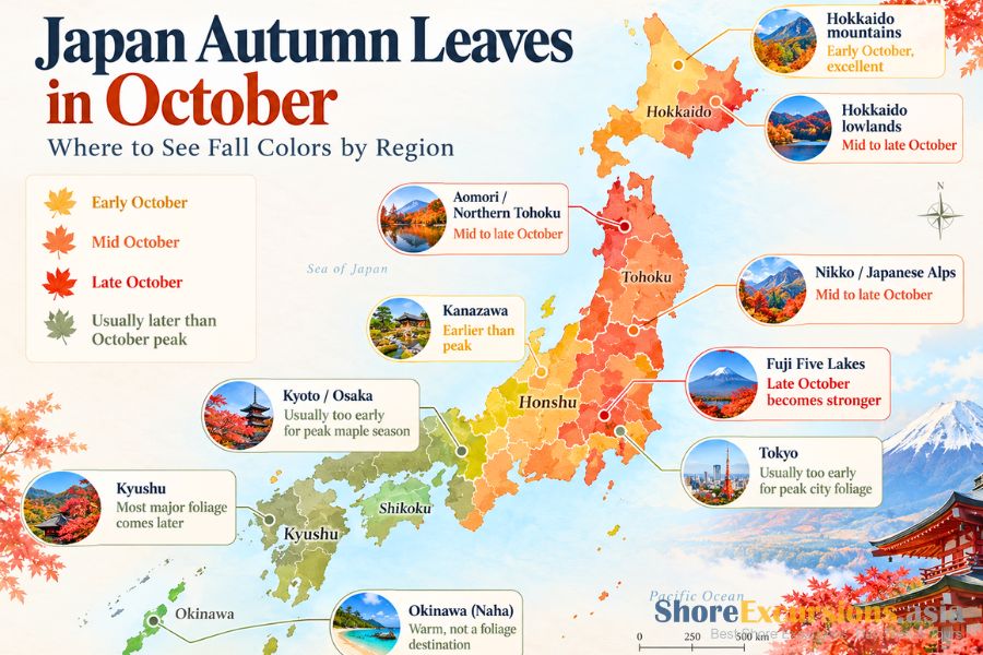 Japan autumn leaves in October