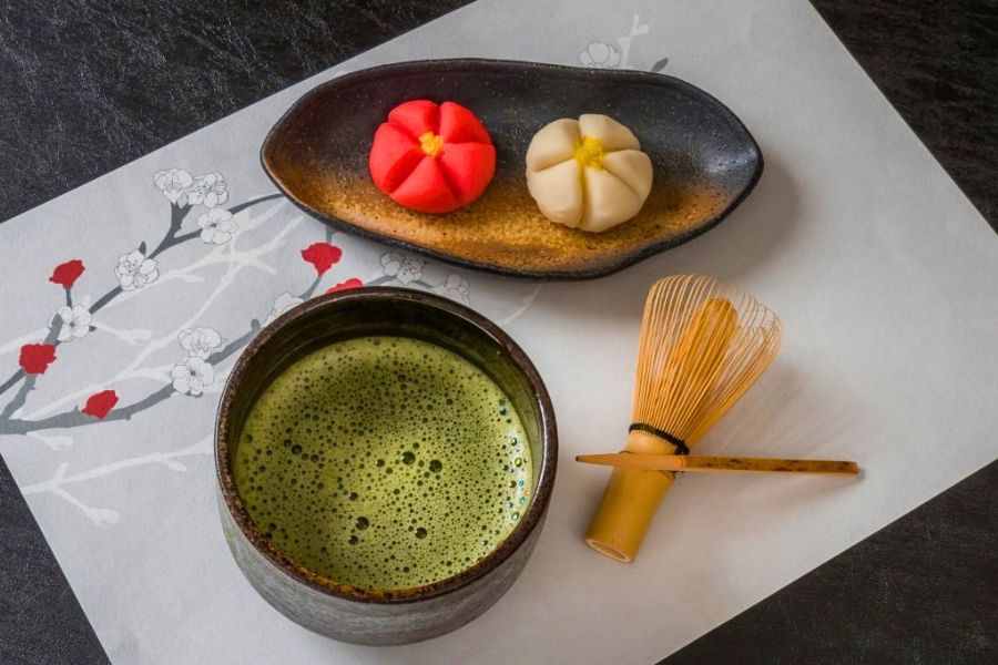 Japanese tea and wagashi