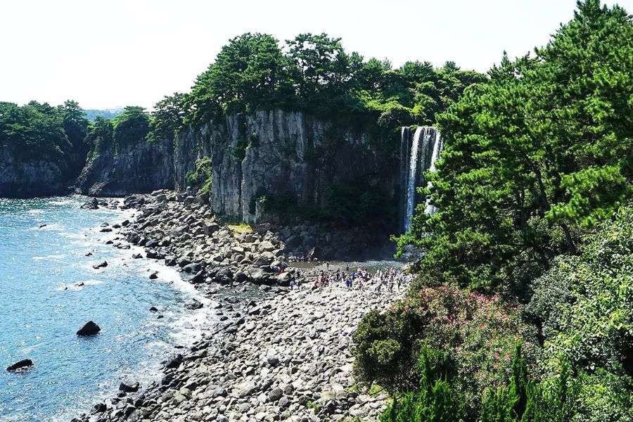 Jeongbang Waterfall coastal Seogwipo