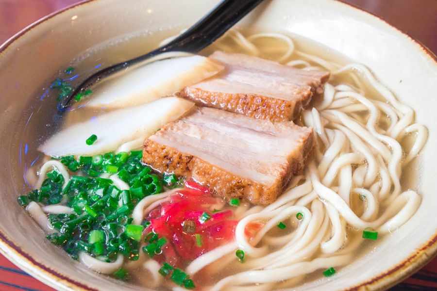 Okinawa soba noodle dish
