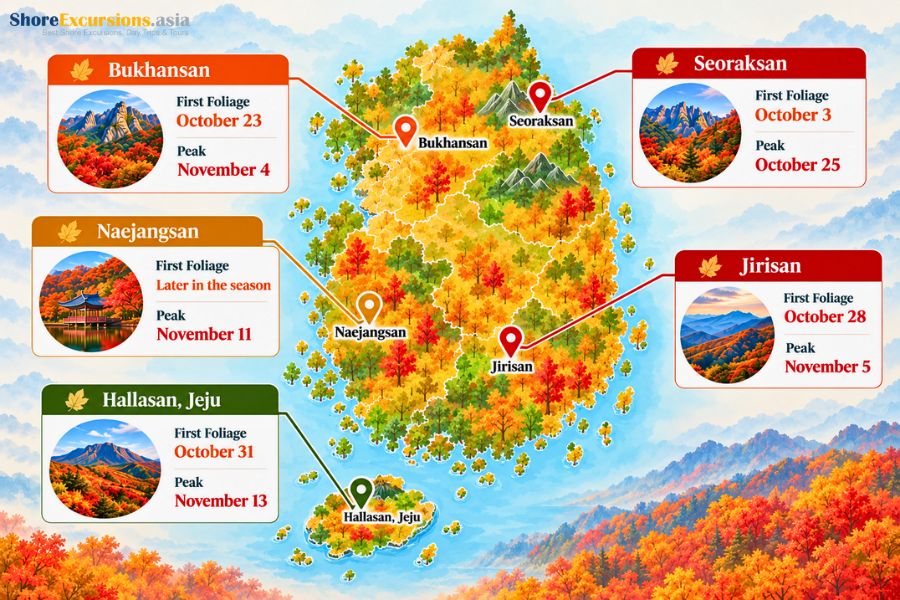 South Korea autumn foliage 2026