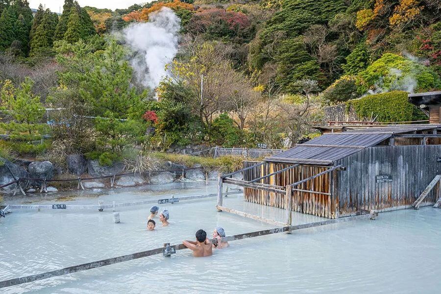 Beppu hot spring landscape