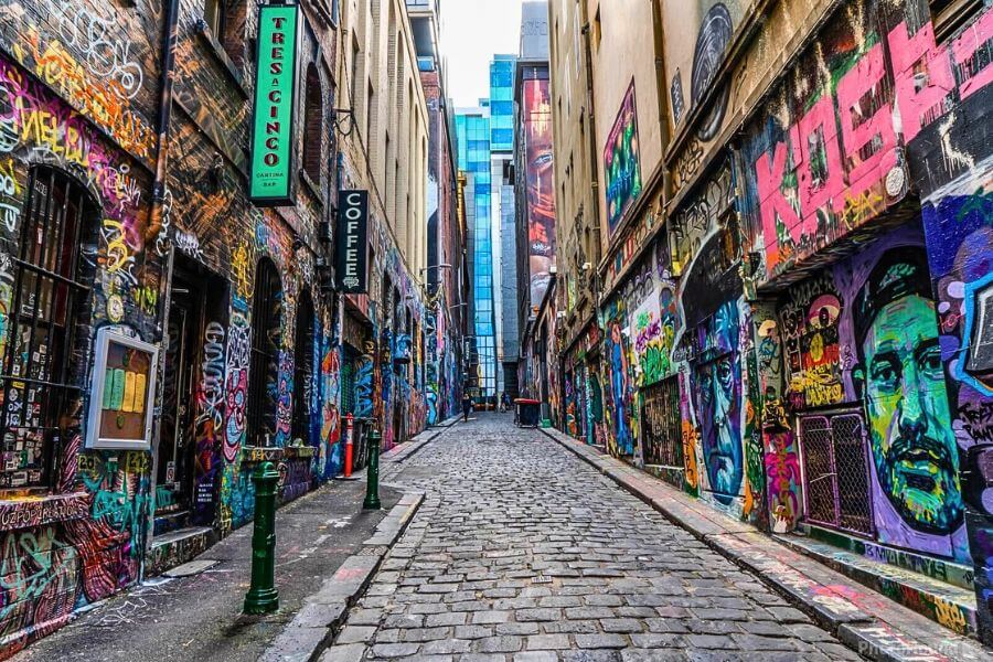Melbourne laneway street art