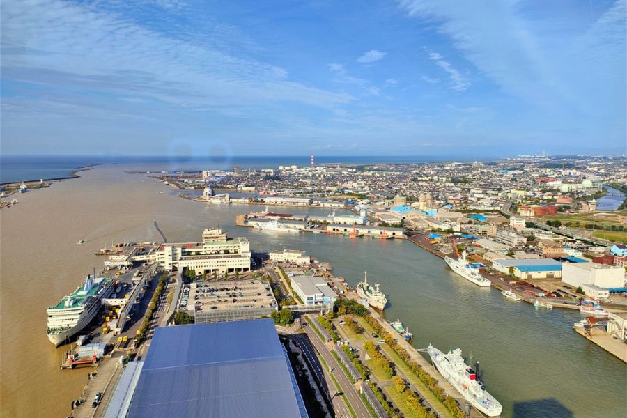 Niigata cruise port harbor view